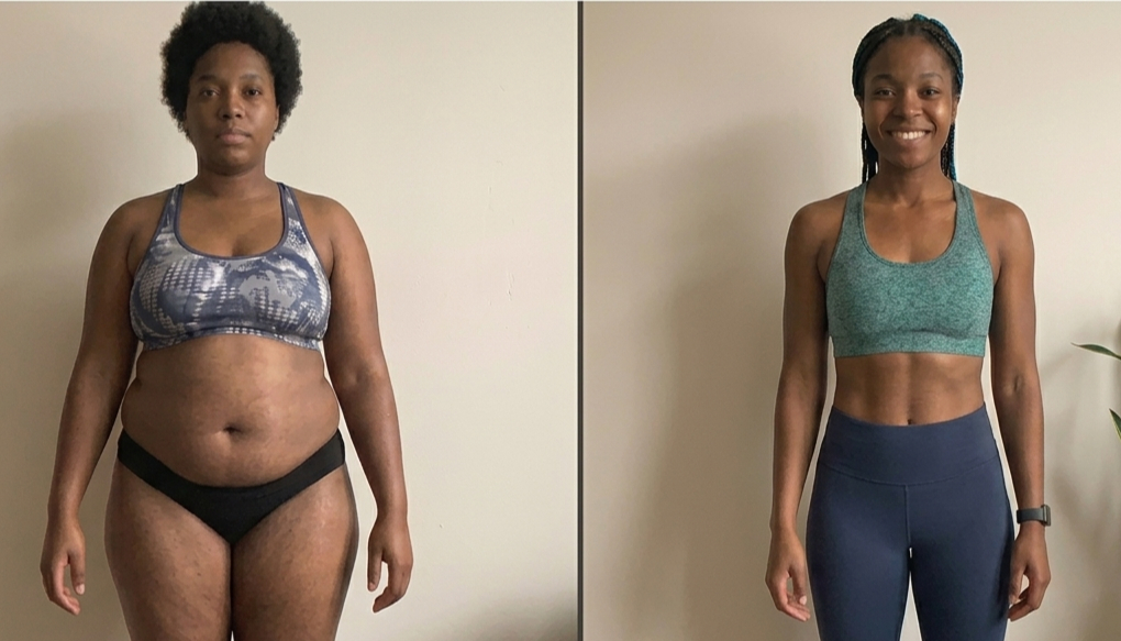 Jasmine's before and after photos